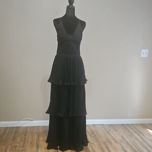 Elegant Black Tiered Maxi Dress